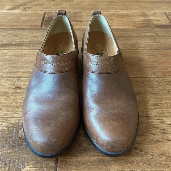 Ariat Brown Leather Paddock Clogs Booties Slip On Shoes Western Cowboy Size 8.5 - Picture 6 of 13